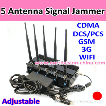 11W 5 Antenna WiFi Signal Jammer